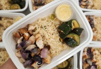 Honey Mustard Chicken w/ Cajun Rice and Grilled Veggies