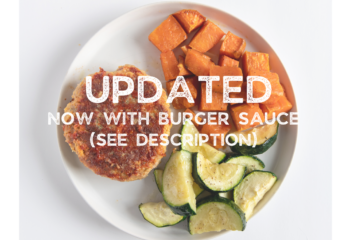 UPDATED! Cheddar Ranch Burger with Sweet Potatoes, Zucchini and Burger Sauce