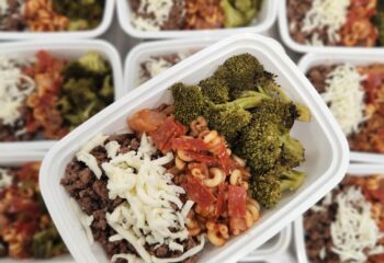 Pizza Pasta with Roasted Broccoli