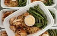 Salmon Fried Rice with Sriracha Mayo