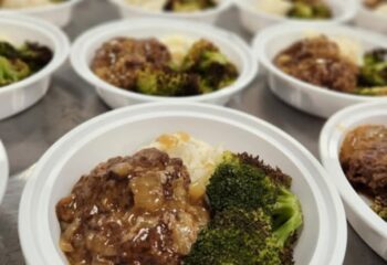 Hamburger Steak with Mashed Potatoes