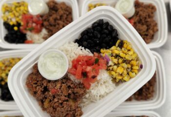 Beef Taco Bowl with Cilantro Lime Sauce