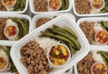 Jerk Turkey with Pineapple Coconut Rice, Green Beans and Mango Salsa