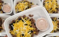 Beef Taco Stack with Creamy Salsa