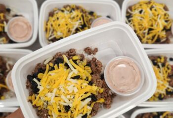 Beef Taco Stack with Creamy Salsa